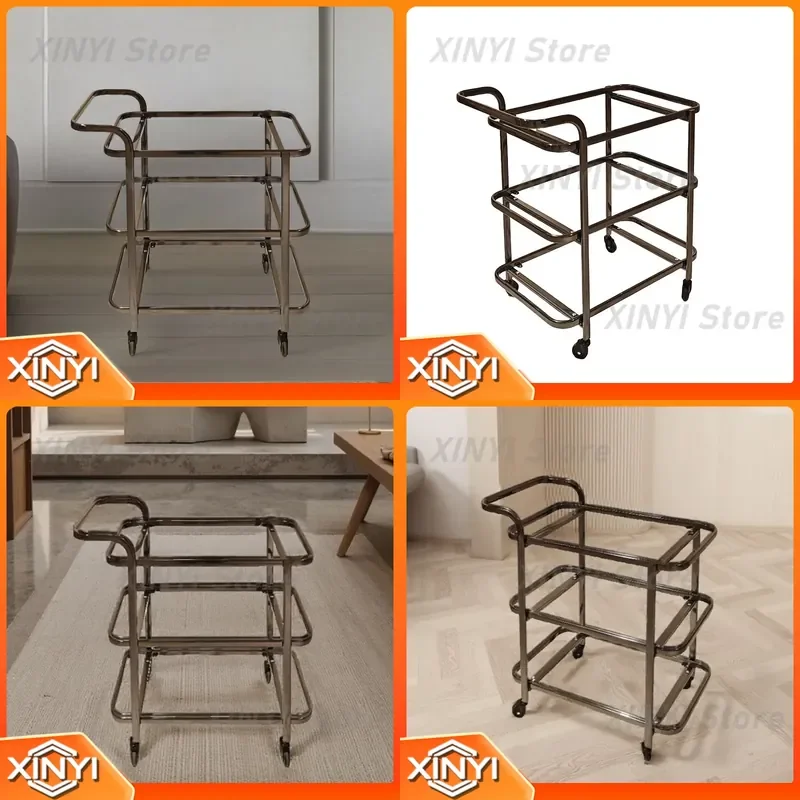 Hotel Wine Cart for Restaurant Special Thickened Stainless Steel Multi-Purpose Three-Layer Dining Cart Trolley
