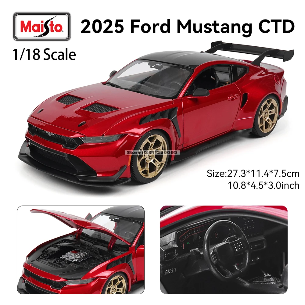 

Bburago 1:18 2025 Ford Mustang CTD Alloy Vehicle Car Model Toy Collection Gift Multiple Styles To Choose From