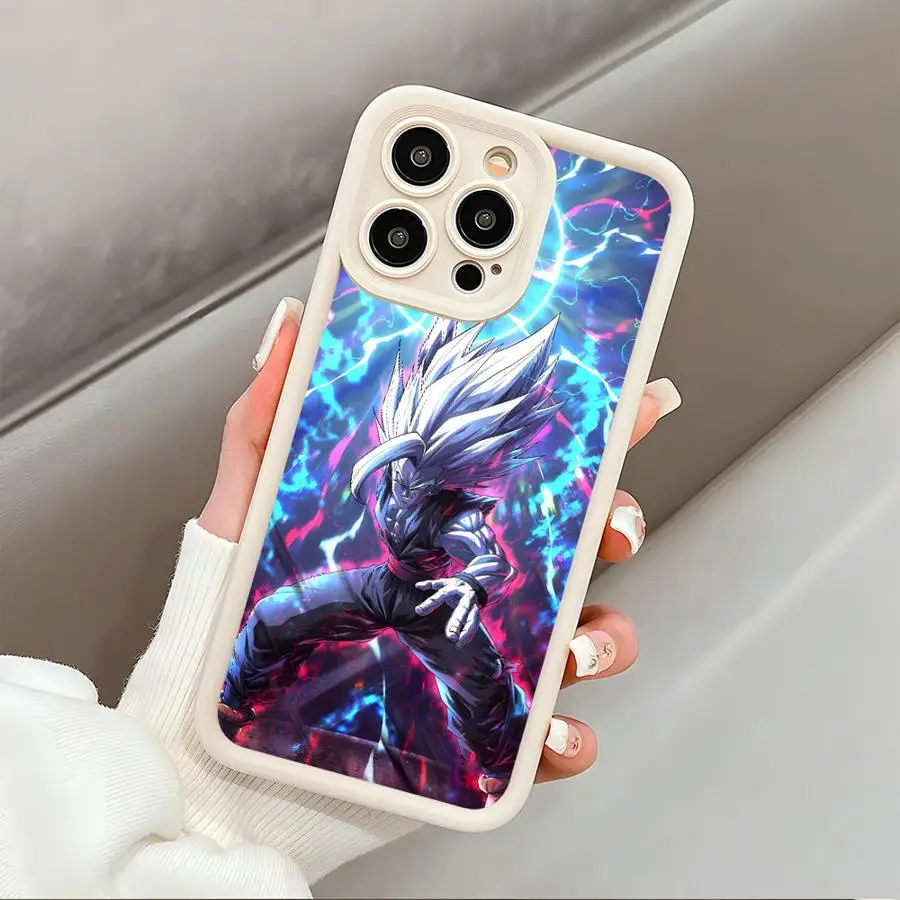Custodia morbida per iPhone XR 13 12 11 Pro Max XS Max 16e 15 16 14 Plus 17 Air Dragon Ball Son Goku Vegeta Beerus