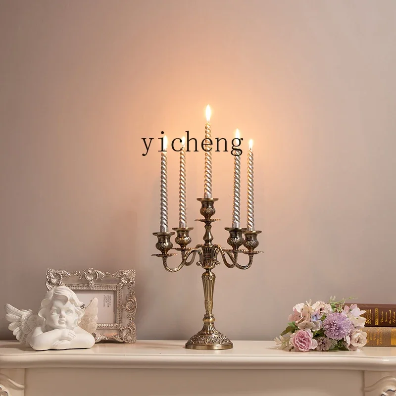 YFY  light luxury romantic candlelight home props wedding candle holder decoration
