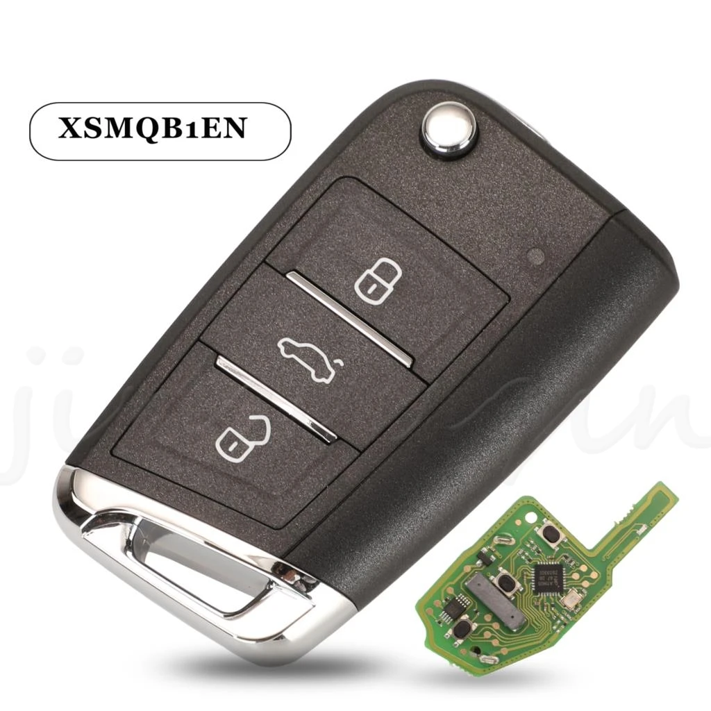 

jingyuqin 3 Buttons Xhorse XSMQB1EN VVDI Remote Control Smart Car Key For VW For VVDI2 Mini Key Tool