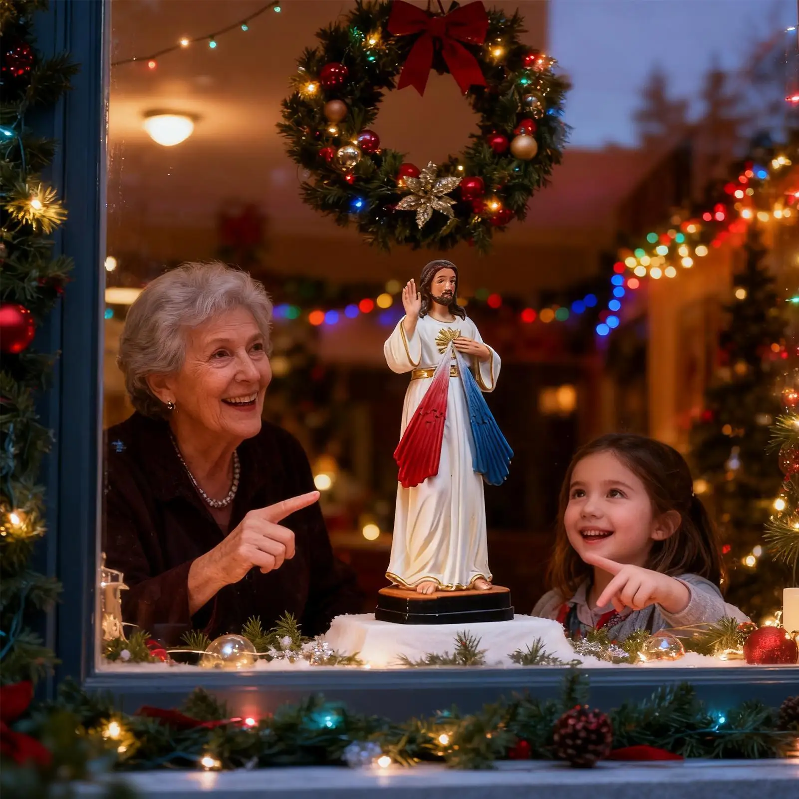 Estatua de Jesús 3D, decoración religiosa clásica sagrada, figuritas de escritorio de Jesús para fiestas de cumpleaños de Acción de Gracias, oficinas, vida en casa
