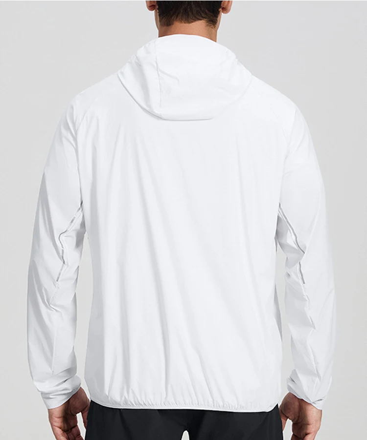 Herren Regenjacke Wasserdicht Leicht Reflektierend Packbare Regenjacke mit Reißverschluss Wanderjacken für Laufen Radfahren Golf Angeln – Detail 3