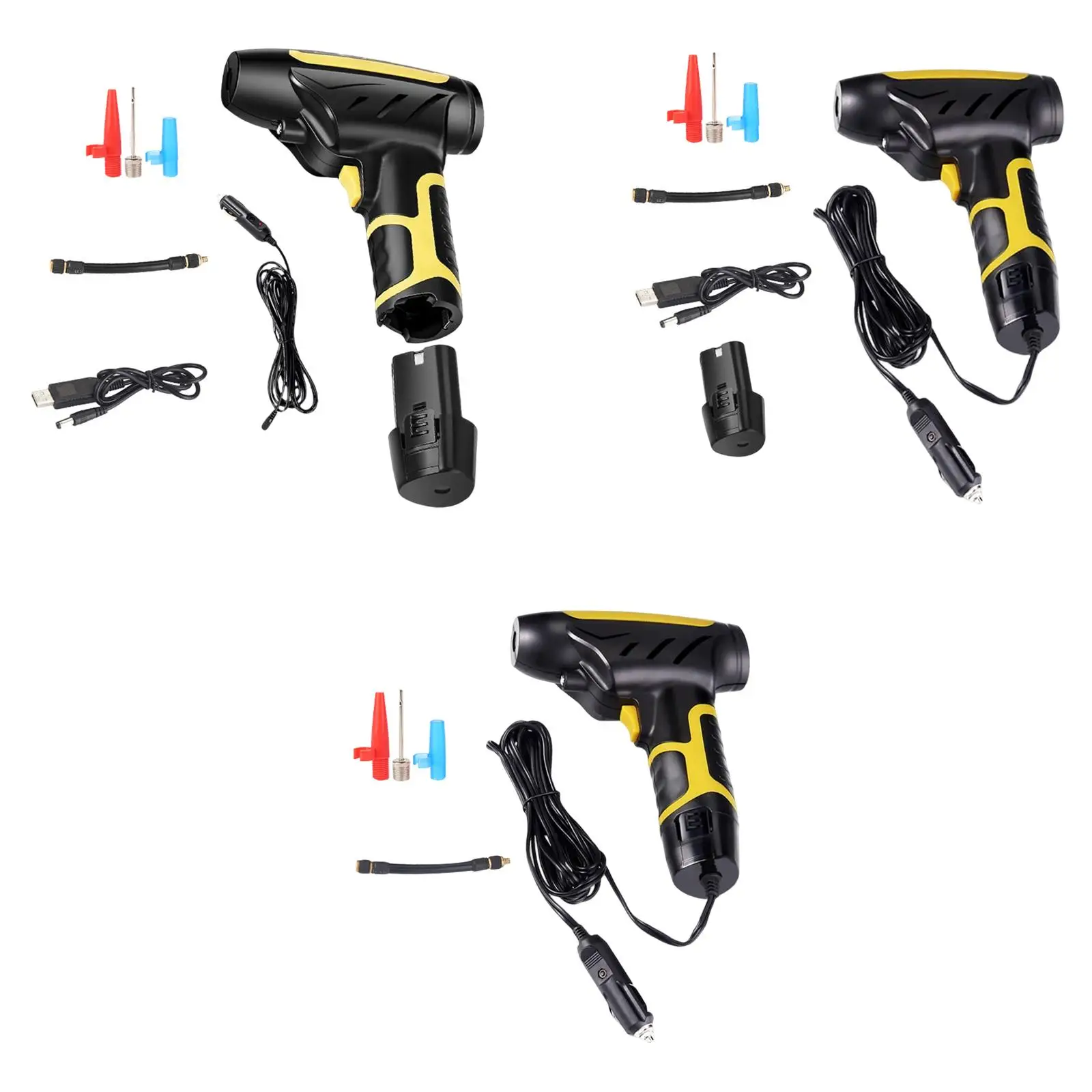 自動エアコンプレッサー-led照明-キー調整機能付き-デジタルディスプレイ-タイヤインフレーターポンプ-車両、ボール、スクーター、バイクに適合