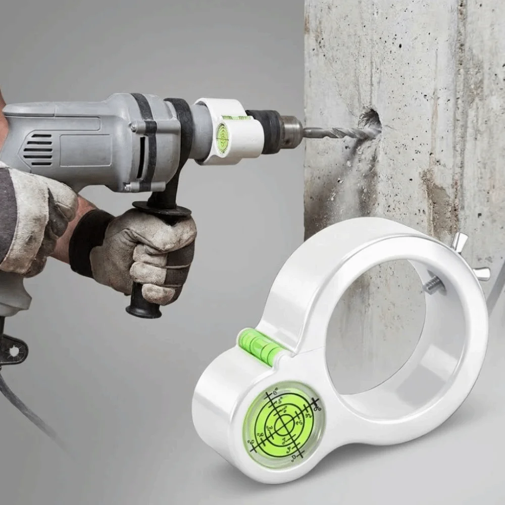 Circular Slot Drill Hole Spirit Level 63/ 53mm Portable Electric Drill Level Durable Vertical Bubble Level Drilling Vertically