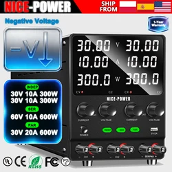 NICE-POWER Multi-channel DC Power Supply Variable 0-240V 0-20A Bench Power Supply, Dual Independent Output, Series and Parallel
