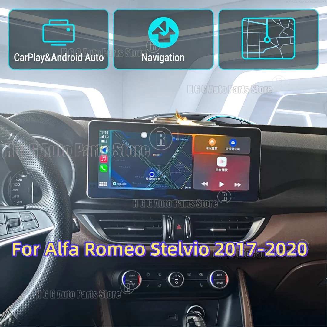 For Alfa Romeo Stelvio 2017-2020 12.3 screen Android 13 Octa Core 1920*720 Car Multimedia Player Stereo Receiver Radio GPS Navi