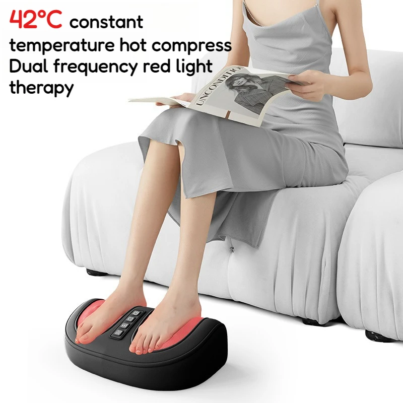 

Mini Vibration Foot Massager Machine Multifunctional Red Light Heating Electric Foot Massage Portable Bionic Massage Machine