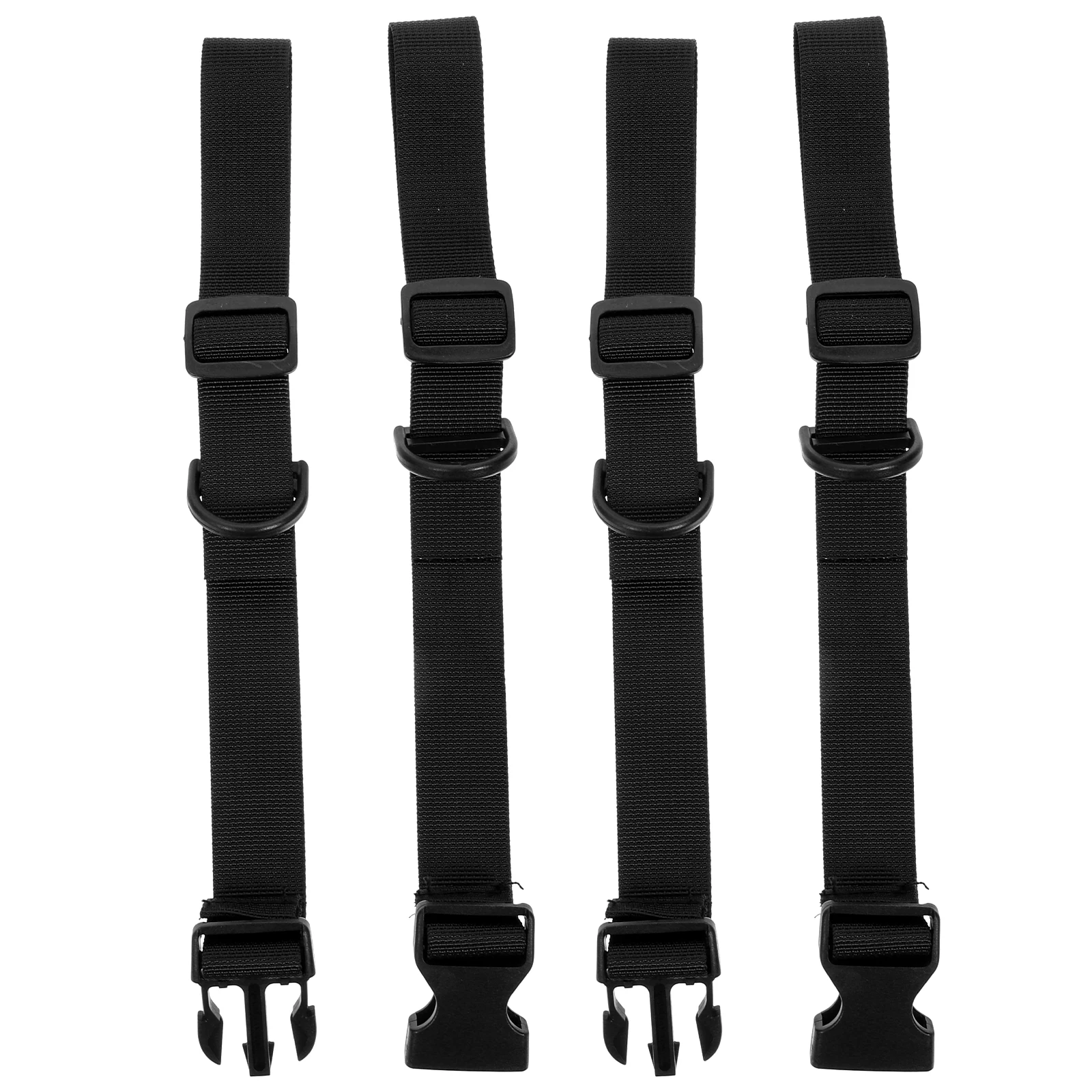 

2Pcs Utility Straps Quick Release Buckle Metal Webbing Black Thickened Fixed Rope Durable Camping Hiking Accessories Adjustable