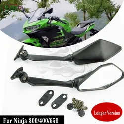 Fit For NINJA 125 300 650 400 Motorcycle Rear View Mirror EX650 EX400 Rearview Side Mirrors ZX6R ZX-6R 2021 2022 2023 2024 2025