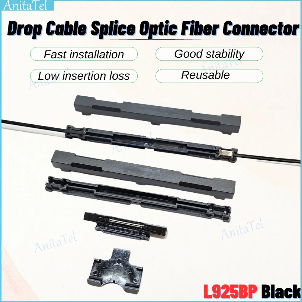 

Black Fiber Optic Mechanical Splice Fiber Fixed Length Stripper Coating Layer Fixed Length Guiding Fast Connector FTTH