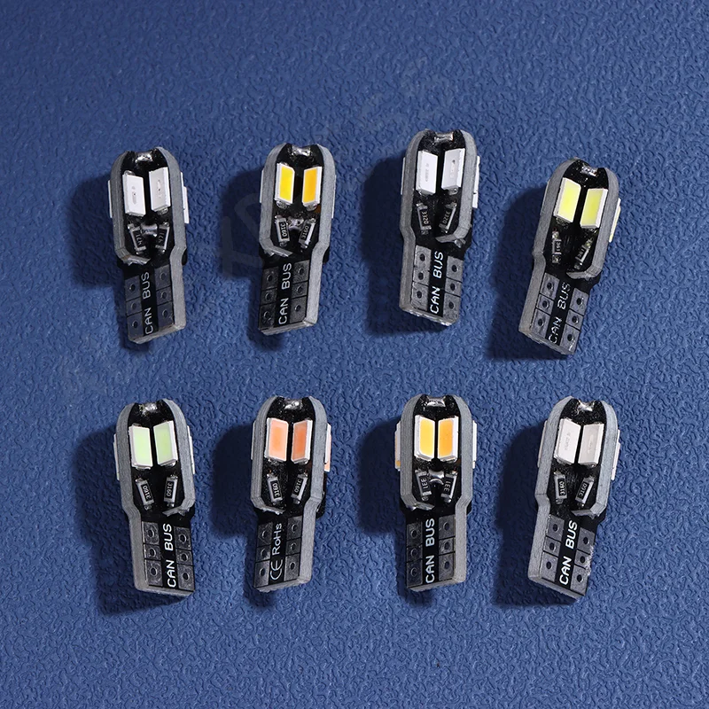 Paquete a granel de 10 bombillas LED T10 5730 SMD, luz de lectura de decodificación, lámpara marcadora de ancho para coche, luz pequeña para matrícula.
