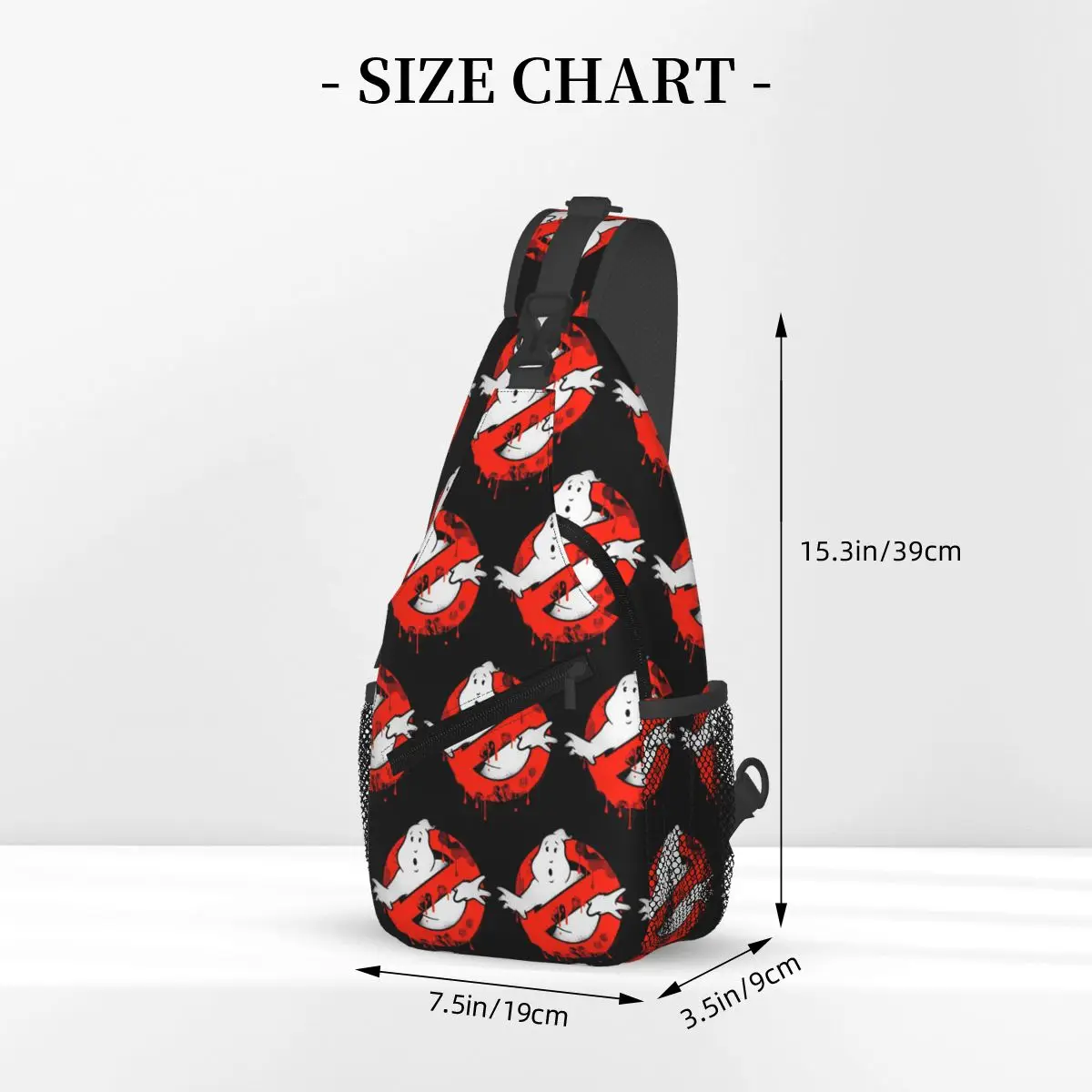 The GhostBusters Logo Pattern Chest Bag Men Sling Crossbody Backpack Chest Bag Traveling Hiking Daypack Shoulder Bag