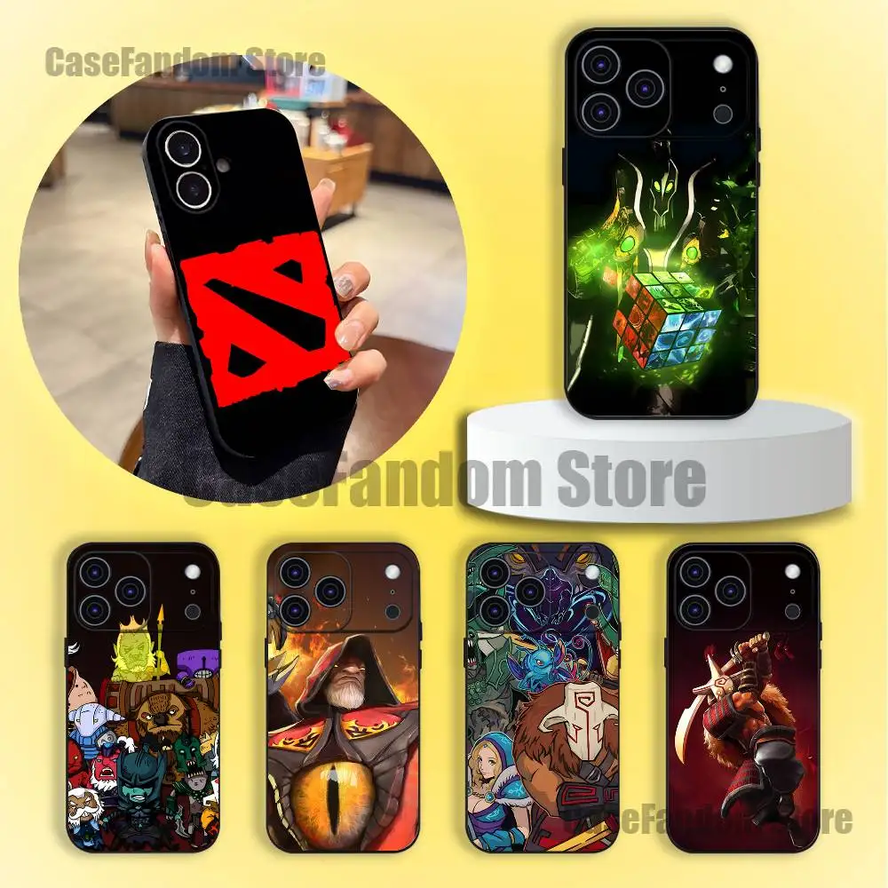 

D-DotaS 2 Cool Game Black Soft Cover Phone Case For iPhone 17,16,15,14,13,12,11,Pro,Max,Plus