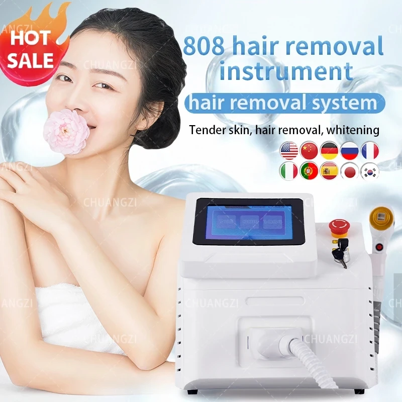 2024 New Portable 3 Wavelength 1064 755 808 Permanent Hair Removal 808 Diode Hair Removal Device For Hair Removal Skin Rejuvena