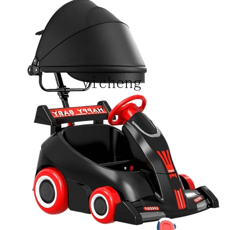 

Tqh Children's Electric Car 1 1 1 3 Years Old Four-Wheel Toy Car Seated Person Baby Child Remote Control Kart