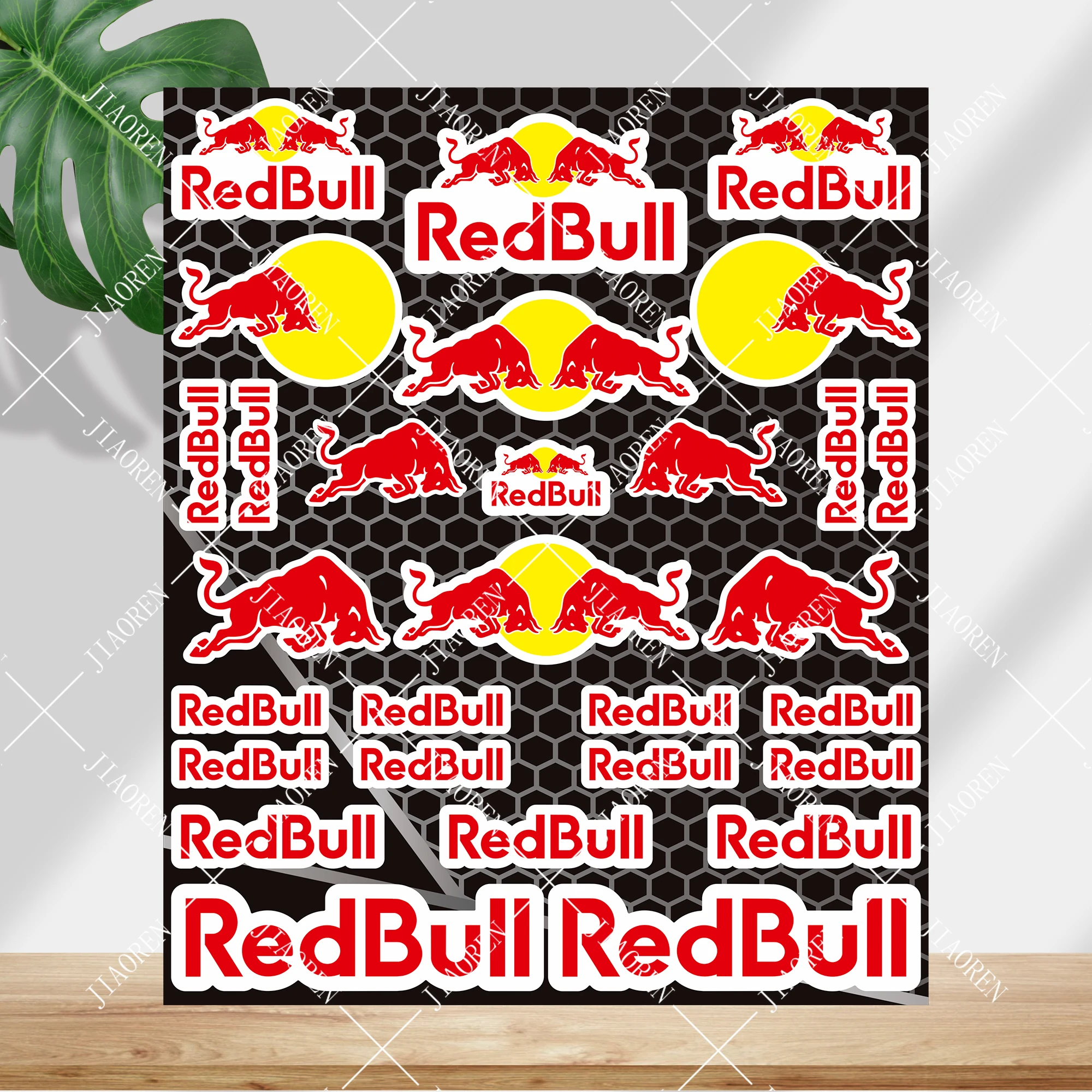 

2025 светоотражающие наклейки с красным быком, комплект автомобильных наклеек