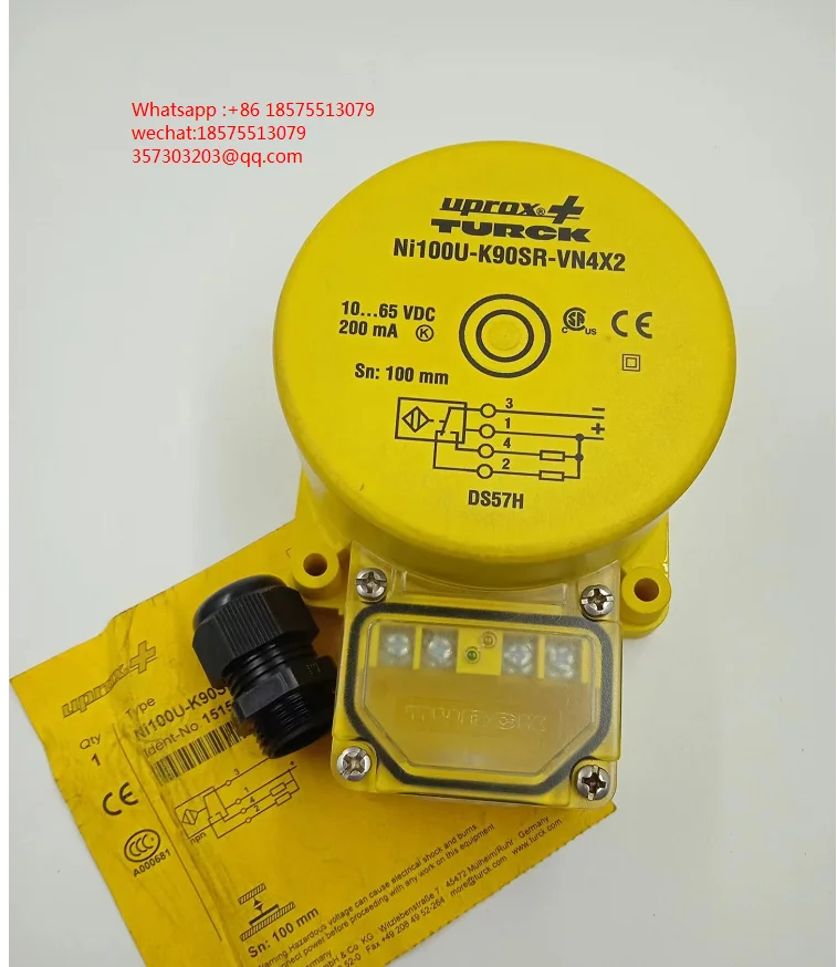 

TURCK NI100U-K90SR-VN4X2 DS57H Sensor