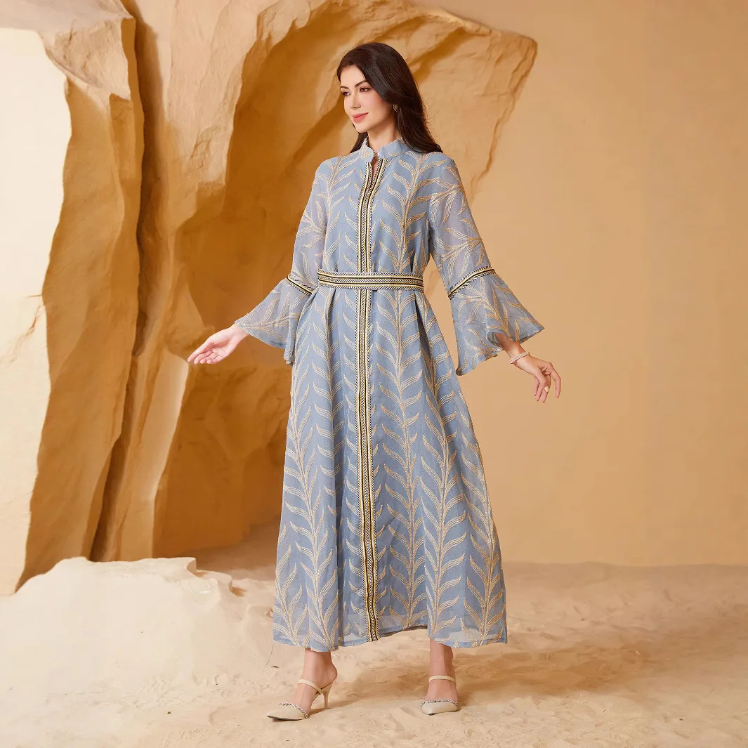 

Eid Muslim Dress for Women Embroidery Islam Jalabiya Ramadan Djellaba Arab Robe Turkey Kaftan Dubai Abaya Caftan Marocain Femme