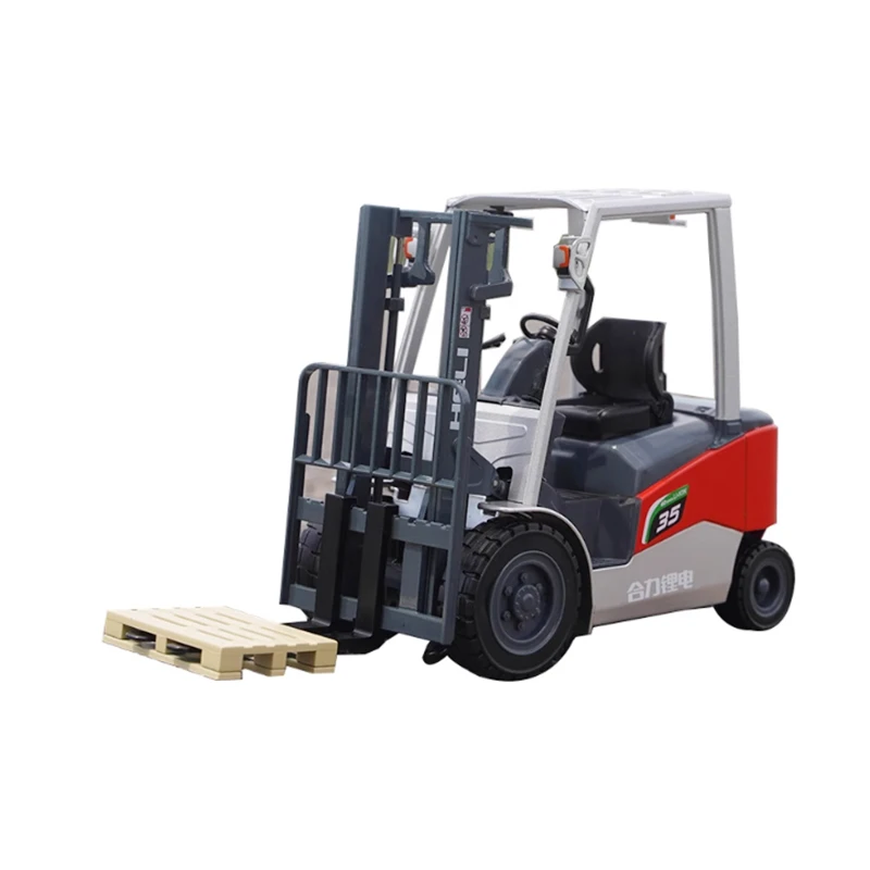 1:18 ヘリ G2 高性能 3.5T リチウム電池フォークリフト合金エンジニアリング車モデルコレクション装​​飾ギフトディスプレイ