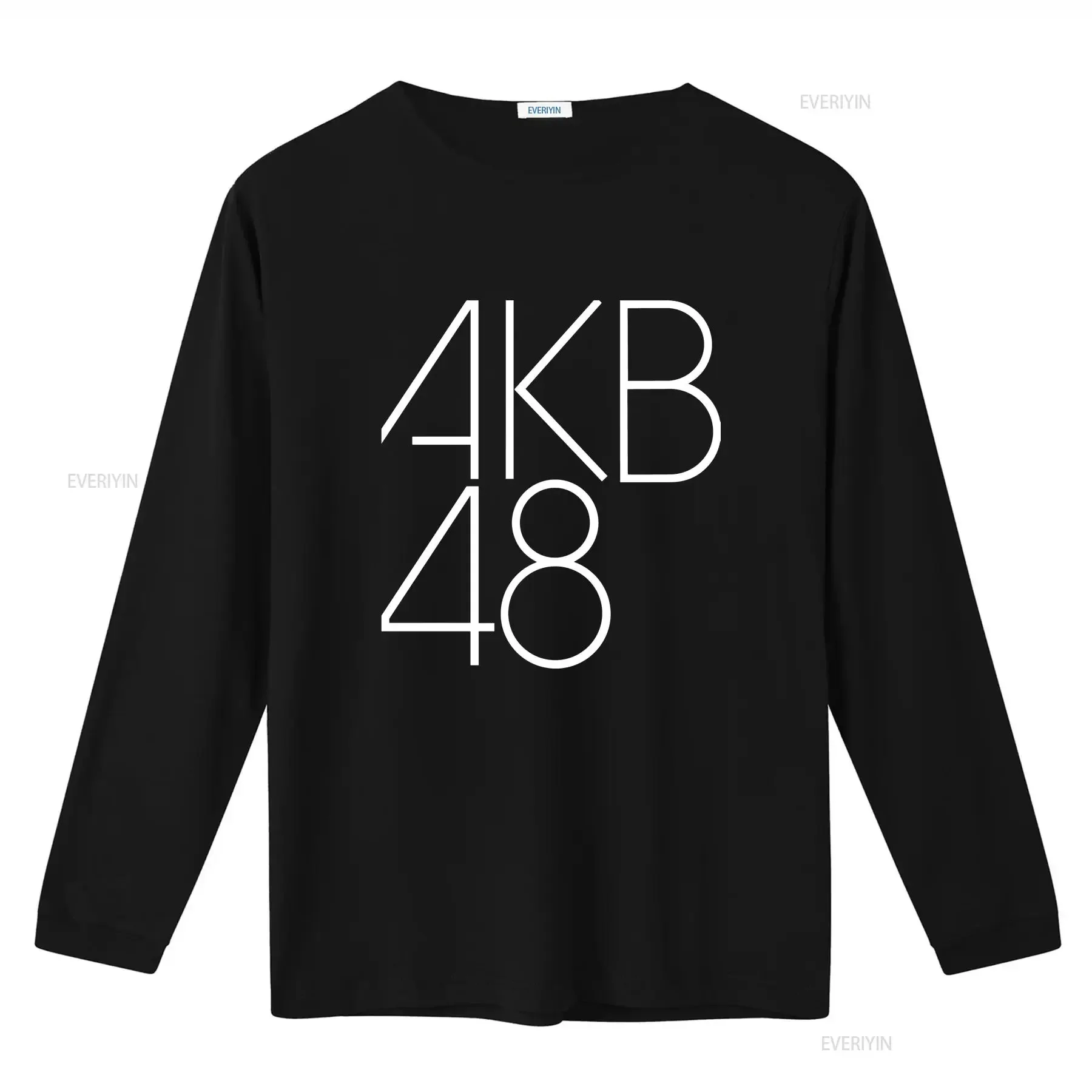 AKB48 شعار Jpop Kpop تي شيرت مروحة الموسيقى خمر غسلها امتدت تنوعا الرسم مريحة أنيقة عارضة الأزياء قليلا