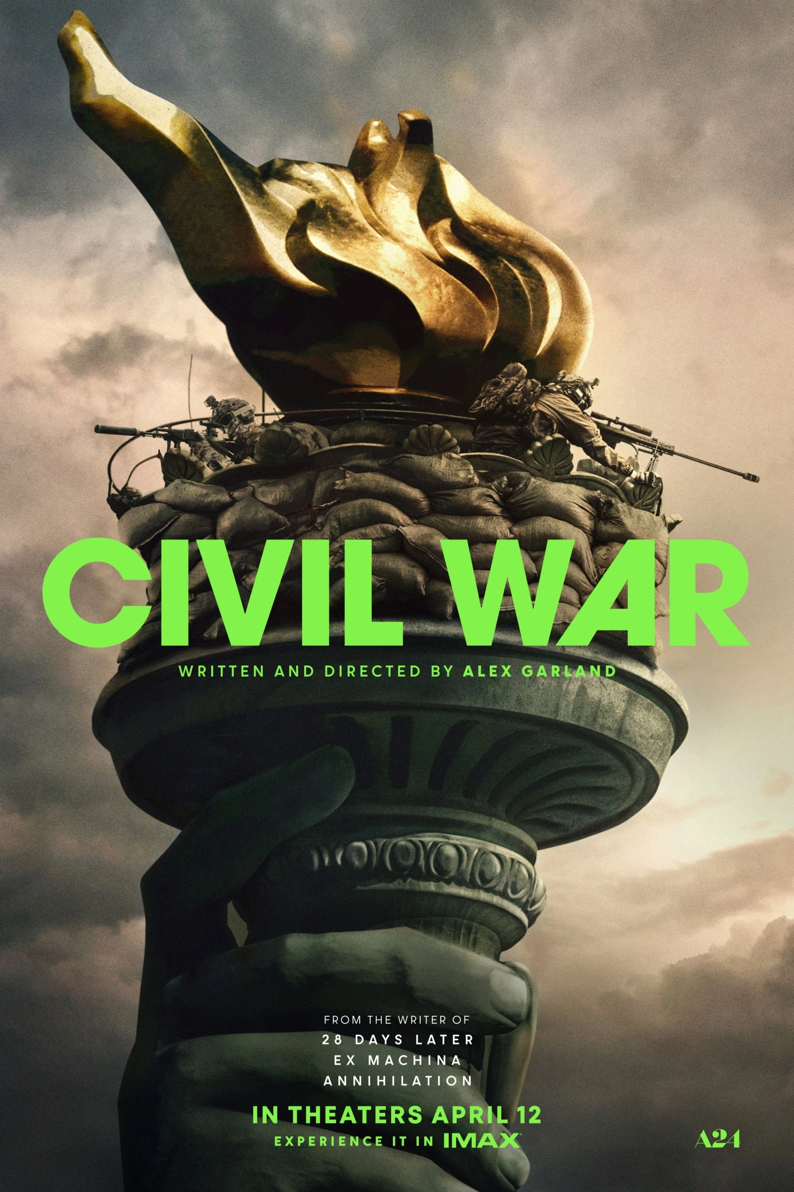 Movie Civil War (2024) Silk Poster custom Home Decorative Wall Painting