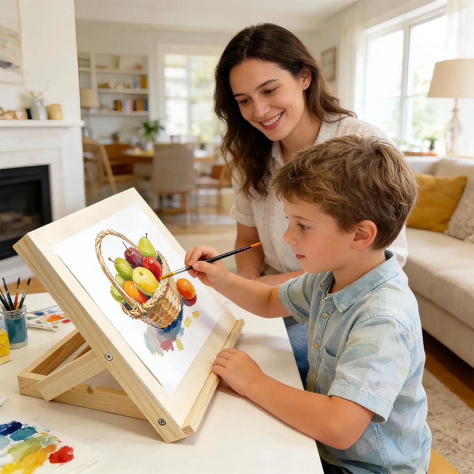 Foldable Tabletop Easel Lightweight Portable Wood Drawing Easel Desktop wooden easel portable folding canvas painting stand
