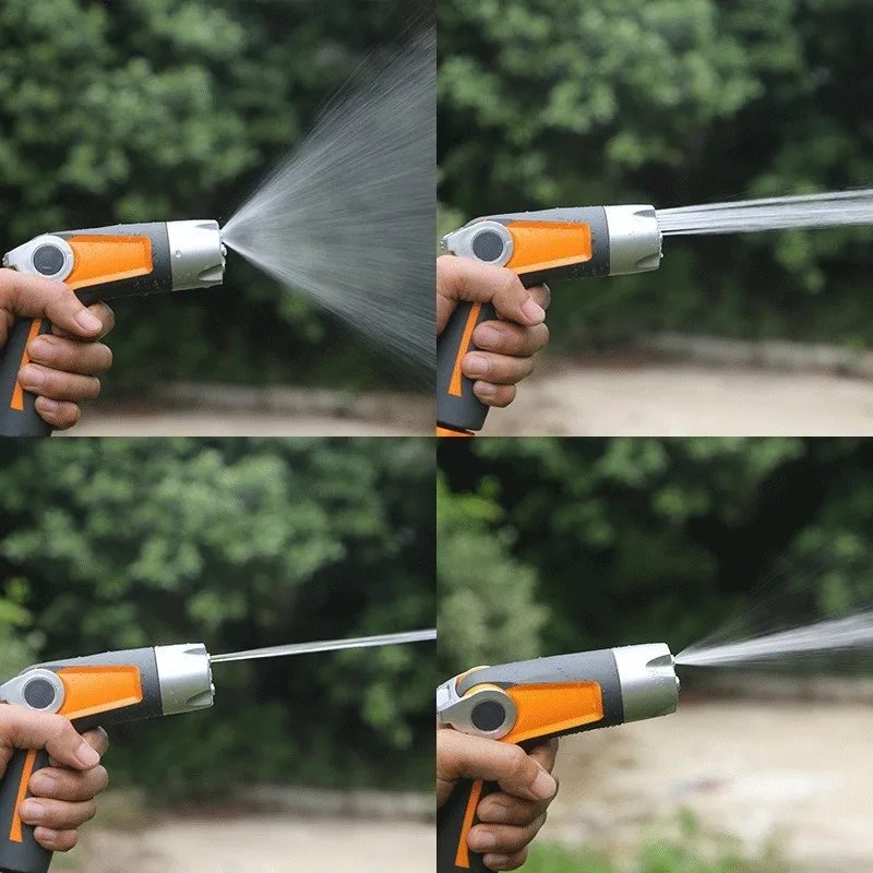 خرطوم بندقية رذاذ الماء قابل للتعديل غسيل السيارات بندقية حديقة رذاذ المحمولة ارتفاع ضغط بندقية فوهة الرش حديقة المياه النفاثة #5