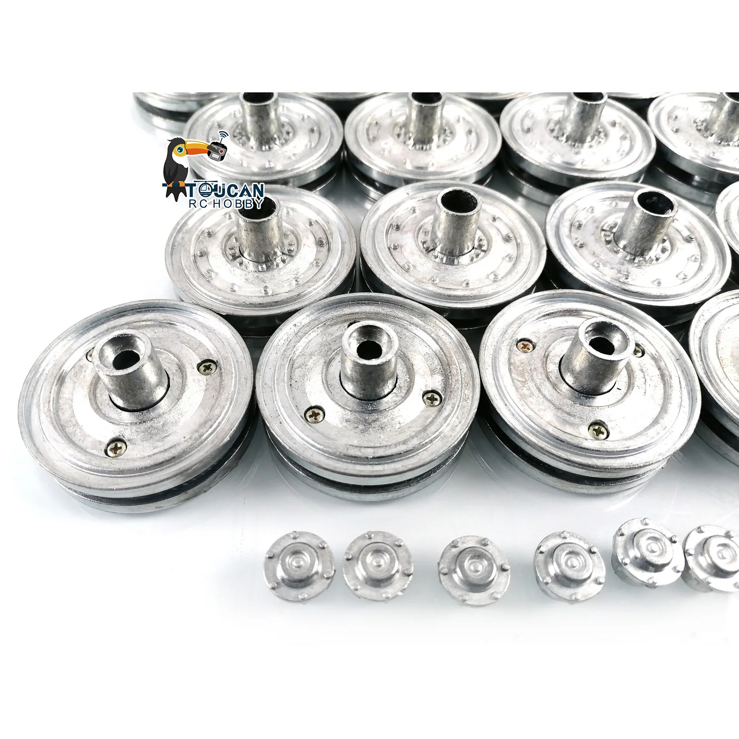 RC أجزاء Henglong عجلات الطريق المعدنية ل 1/16 مقياس الألمانية الملك النمر التحكم عن بعد معركة دبابة نموذج 3888A اللعب TH20030