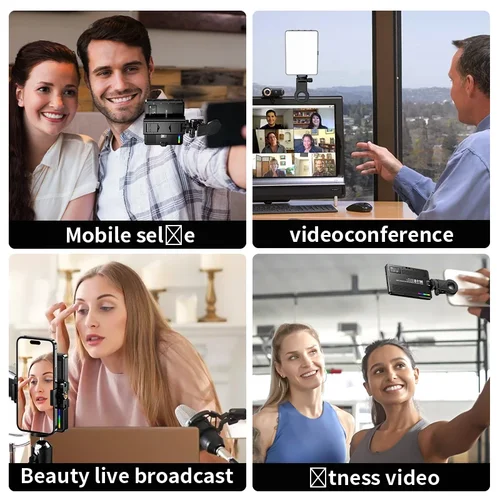 Imagen 2 del producto Mini luz LED de relleno de zapata, accesorio portátil para fotografía en el lugar, cámara de belleza para teléfonos móviles, tamaño de bolsillo ajustable