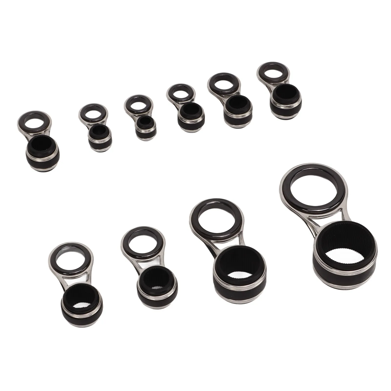 New 10Pcs Fishing Rod Repair Kit Ring Wear Resistant Ceramic Guide Ring Rod Eye Replacement Kit Fishing Rod Guides Ring Set ﻿