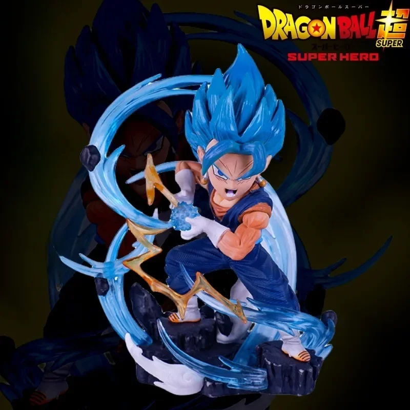 11cm Hot Sales Cartoon Dragon Ball Super Saiyan WCF Beijit Blue Hair Scene Special Effects Anime Handmade Gifts