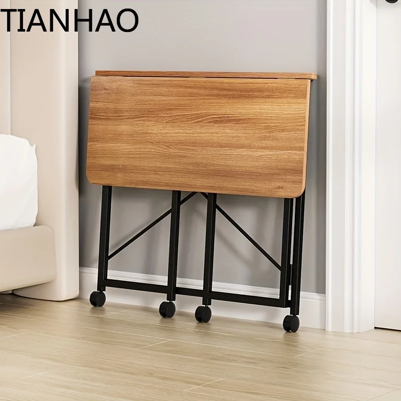 Folding movable  home student computer study bedroom bedside desk, office computer  table