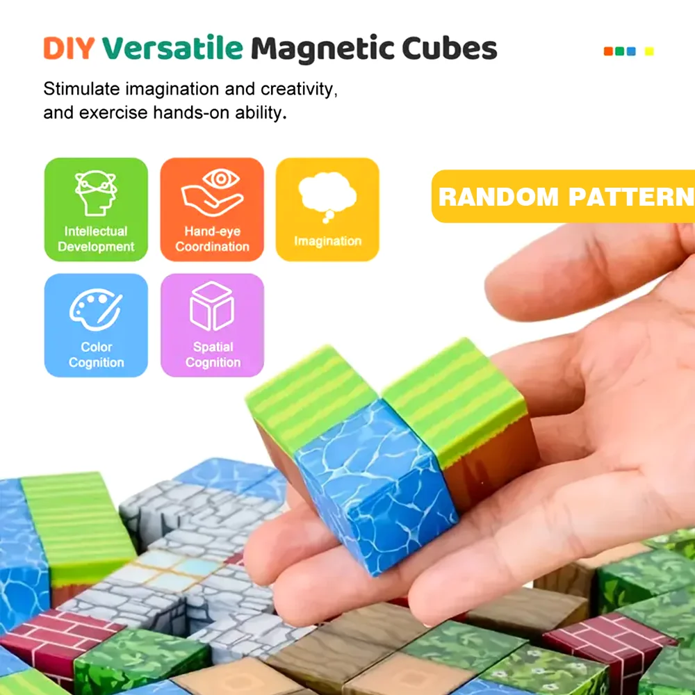 Mattoncini magnetici: 54 a 108 pezzi di mattoncini magnetici, regali di Natale e compleanno per ragazzi e ragazze dai 3 anni in su