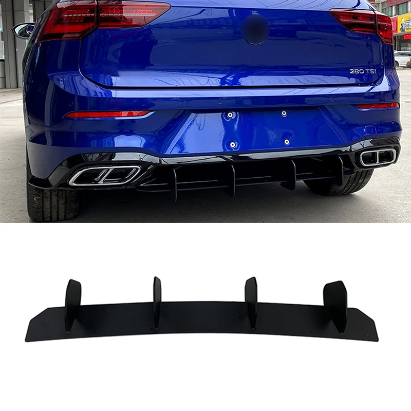 Car Rear Bumper Diffuser Lip Splitters Spoiler Rear Bumper Protector Guard For Volkswagen Golf 8 2020-2021