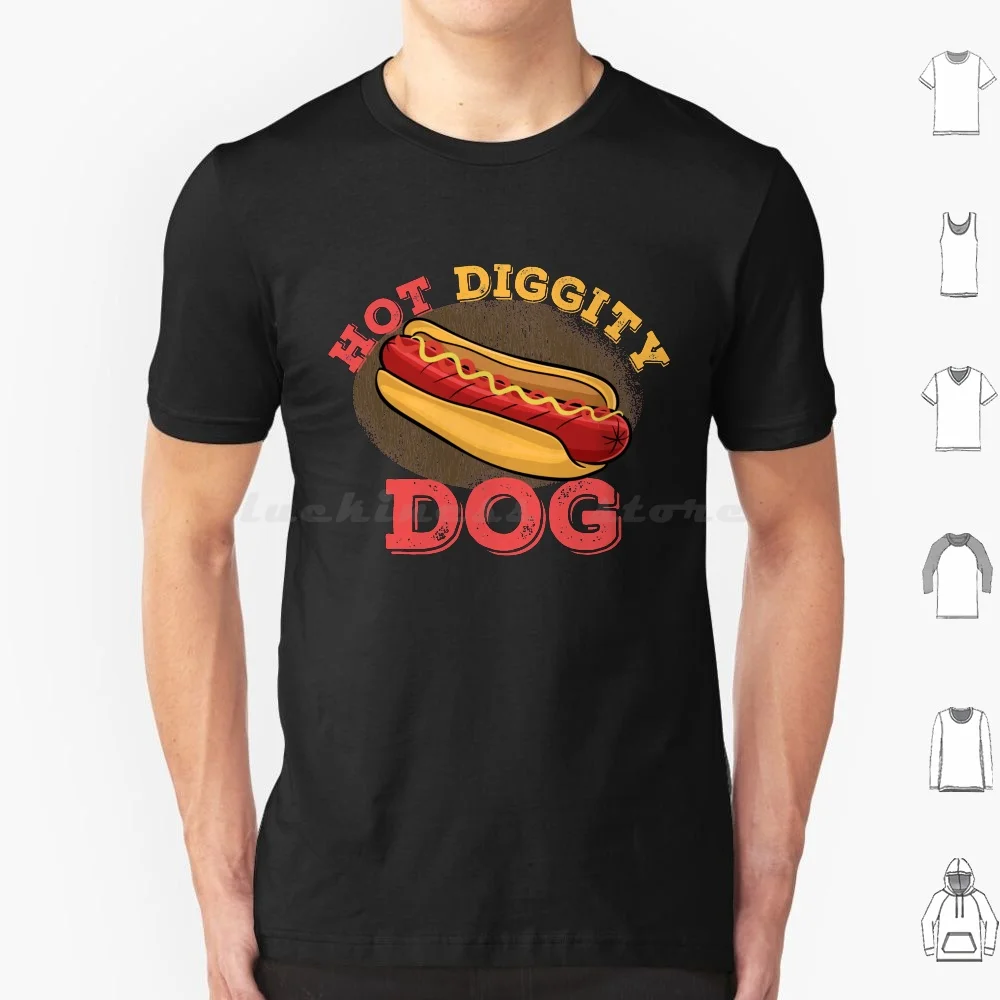 Hot Diggity Dog T Shirt Men Women Kids 6Xl Hot Diggity Dog Funny Food Hot Dog Hotdog Good Place Weiner Summer Cookout Bbq