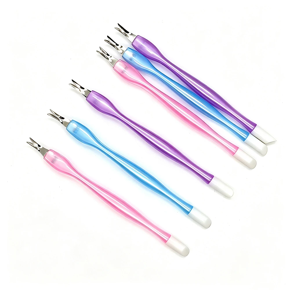 12Pcs Nail Tools Dual Ended Dead Skin Remove V-Shaped Fork Cuticle Pusher Nail Supplies Pedicure Manicure Accessories And Tools