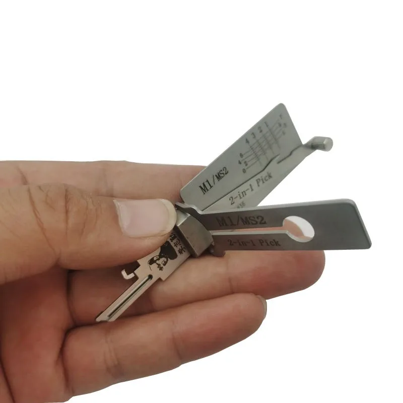 LISHI M1/MS2 2 in 1 Lock Pick and Decoration Tool for Locksmith Quick Open Master Lock for American Door Lock Professional Tool