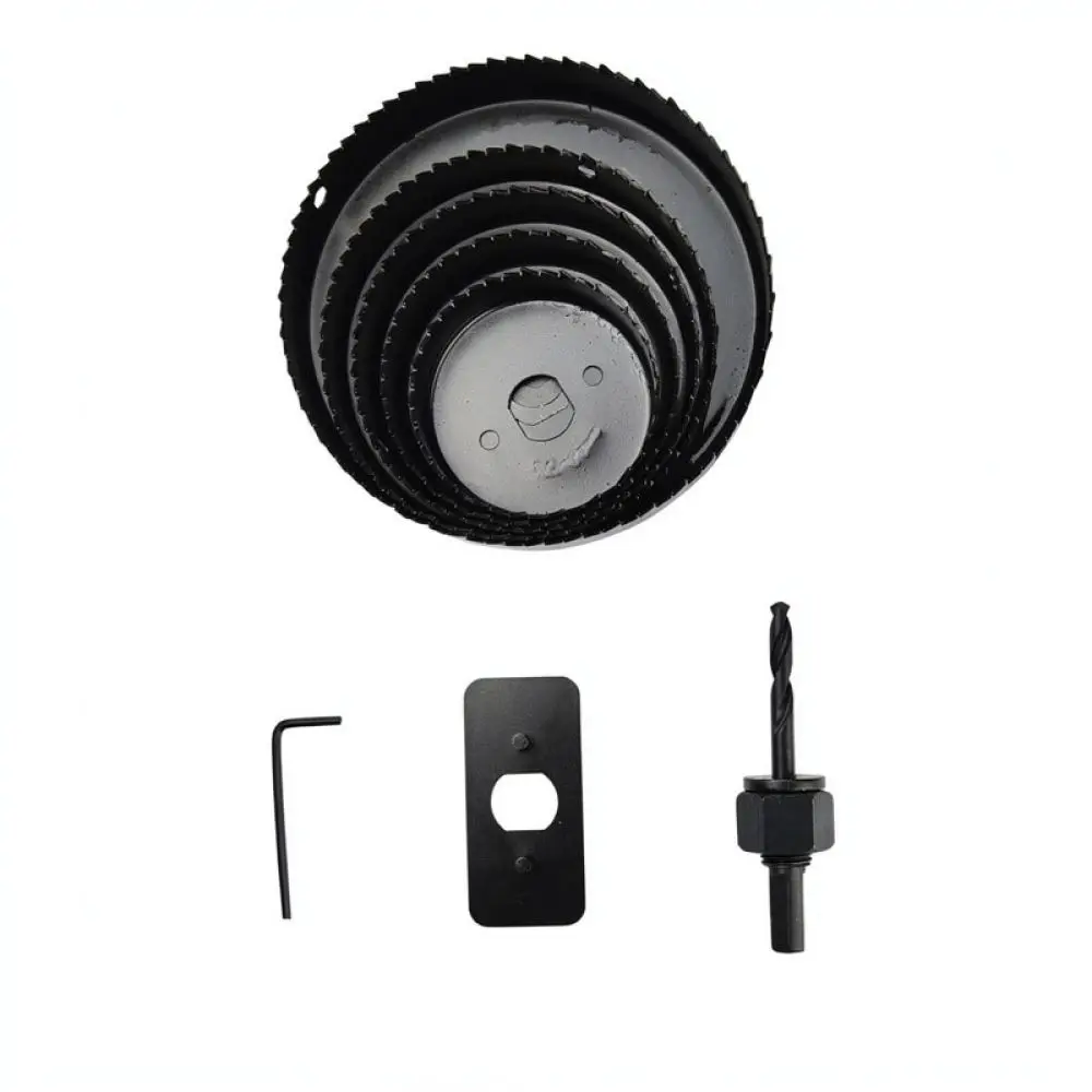 For For DZT Woodworking Drill Bit Hole Saw Kit Carbon Steel Cutter For Gypsum Board Cutting Portable Storage Case