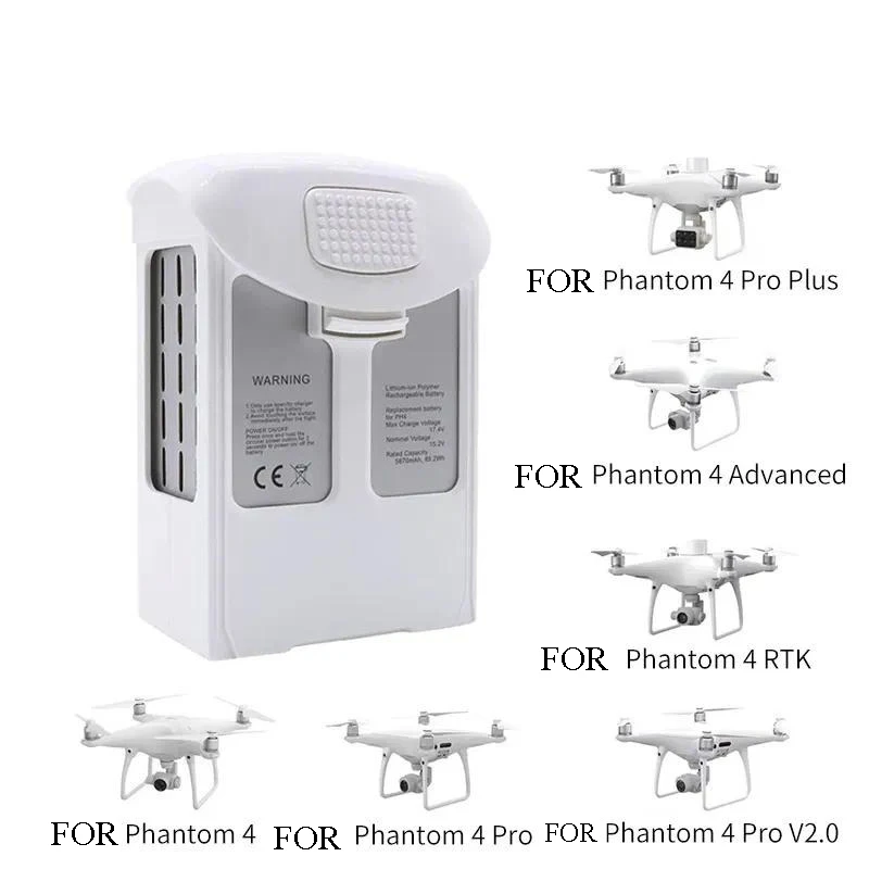 Replacement Battery for DJI Phantom 4 Series Drone 5870mAh High Capacity Intelligent Flight Battery Accessory