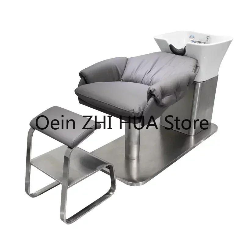 Barber Shop Sillas Furniture Hair Wash Shampoo Chairs Bed Ergonomics Lounge Hairdressing Shampoo Chairs Beauty Comfort QF50SC