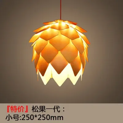 Moderne dennenappel hanglamp Noordse houten hanglamp voor restaurant woonkamer bar decor creatieve eettafel hanglamp