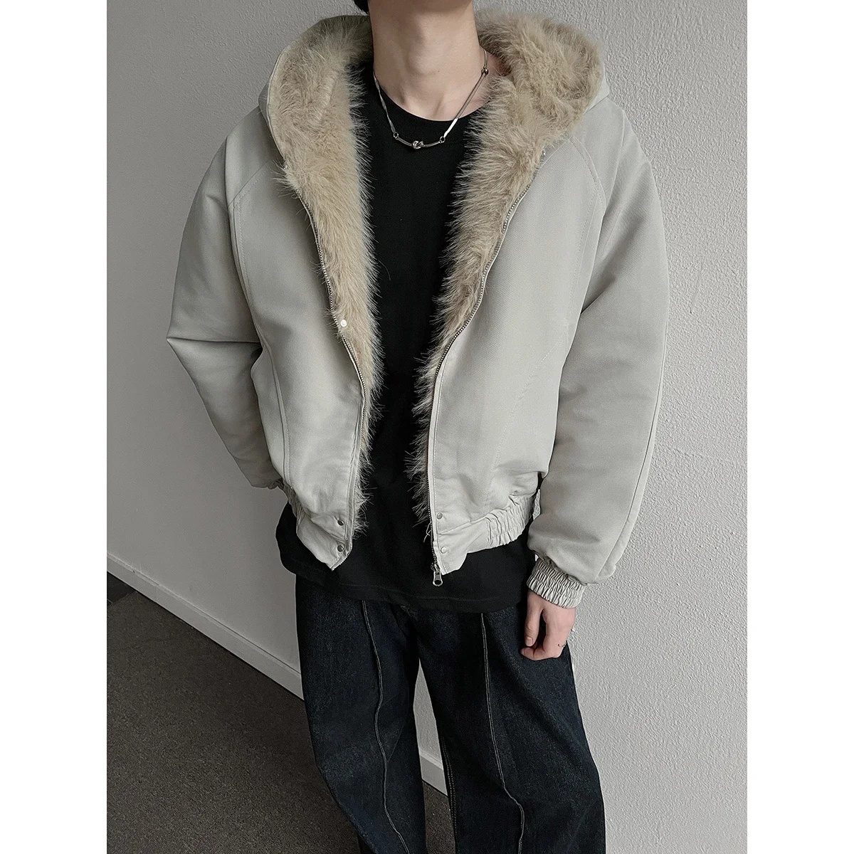 

Мужские парки с меховым воротником, пальто, мужские винтажные утепленные флисовые теплые куртки в стиле хип-хоп, уличная одежда, новое поступление, повседневные зимние плюшевые парки