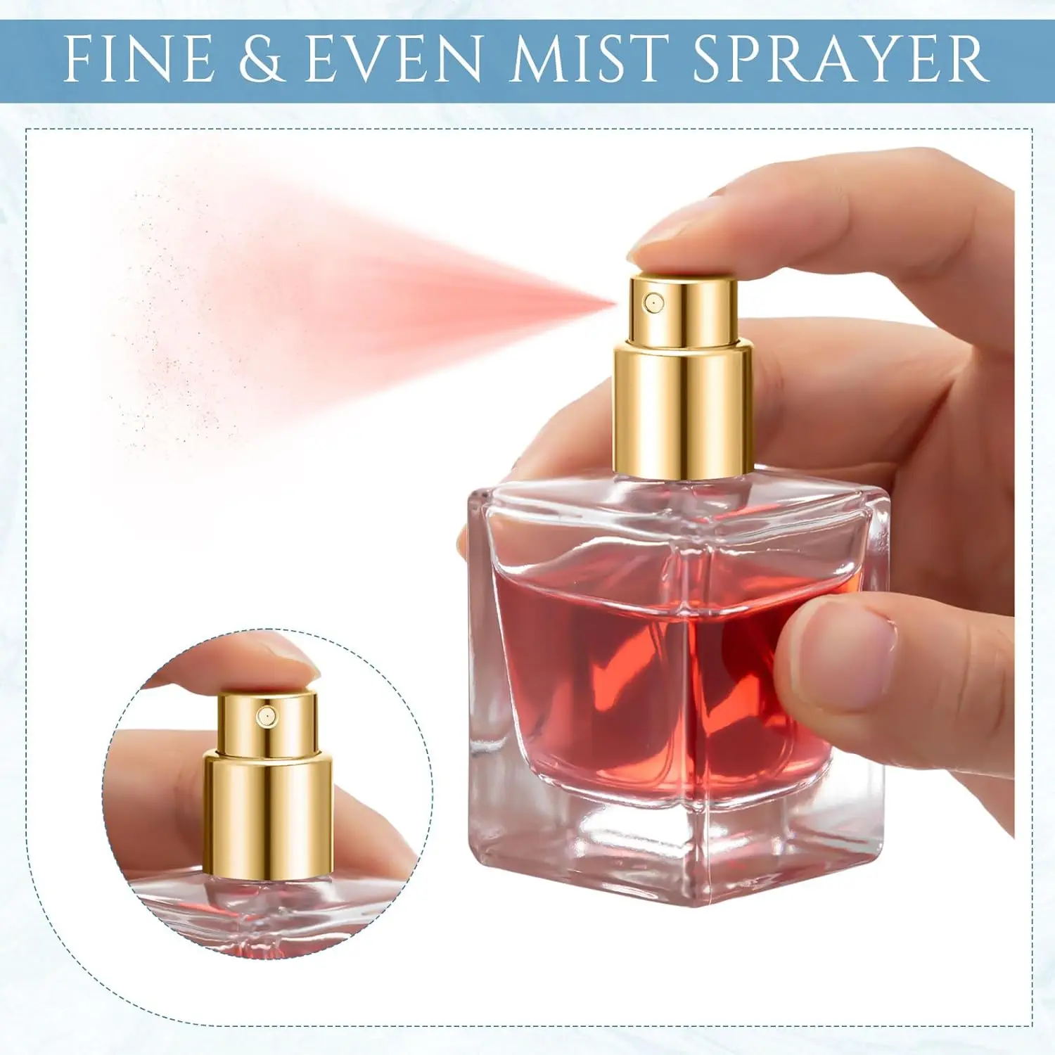 6 Stück 30ml Leere Glas-Parfümflaschen, Nachfüllbare Zerstäuberflaschen, DIY-Parfümherstellungszubehör, Vintage-Duftverpackung – Detail 5