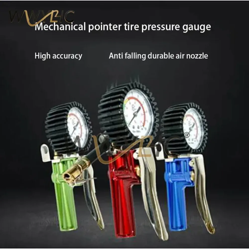 Pressure Gauges - High Precision Tire Pressure Monitor with Inflation Head for Automobiles - Inflating Gun for Tire RakingMachie