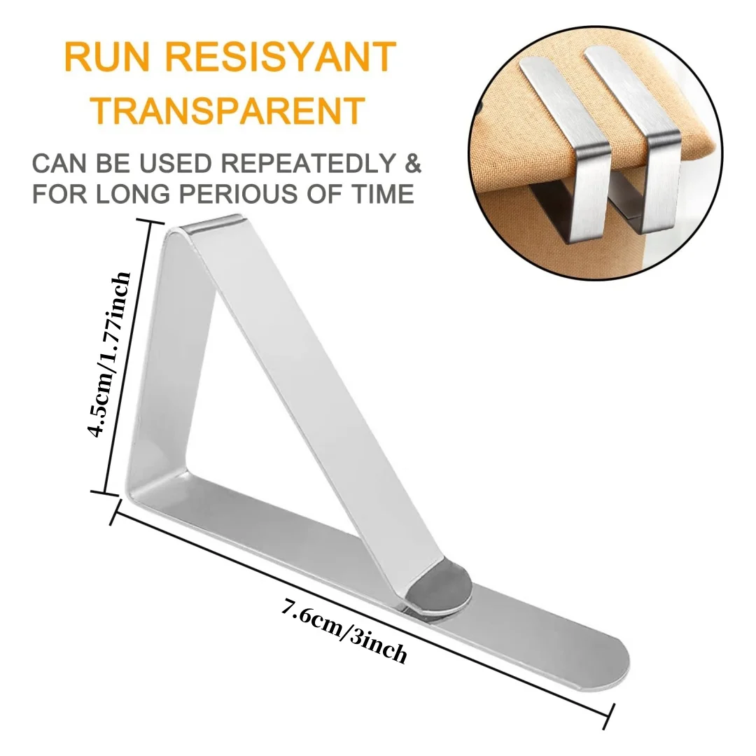 Heavy Duty Picnic Table Clip, Stainless Steel Tablecloth Clip, Used for Families, Gatherings, Outdoor Camping, and Picnics