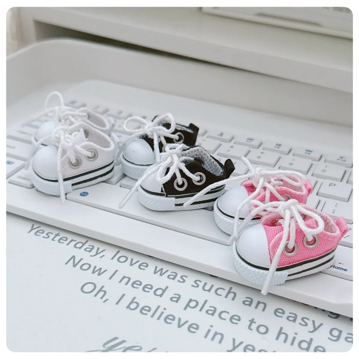 

For 15/17cm Labubu Doll Fashion Canvas Shoes Sports Leisure Board Shoe Labubu Plush Dolls 3.0 Diy Toys Decoration Accessories