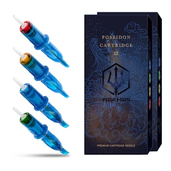 POSEIDON Tattoo Cartridge Needles with Membrane Safety Cartridges Disposable Tattoo…