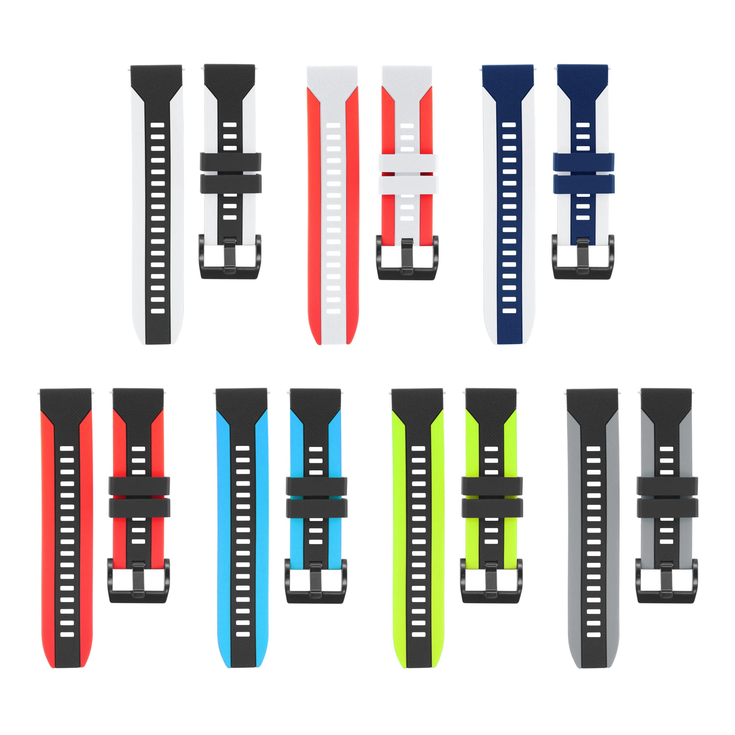 حزام ساعة سيليكون قابل للتنفس 20 مللي متر 22 مللي متر لساعة سامسونج جالاكسي 6 5 برو/4/كلاسيك/جير S3 فرونتير/سوار رياضي نشط #3