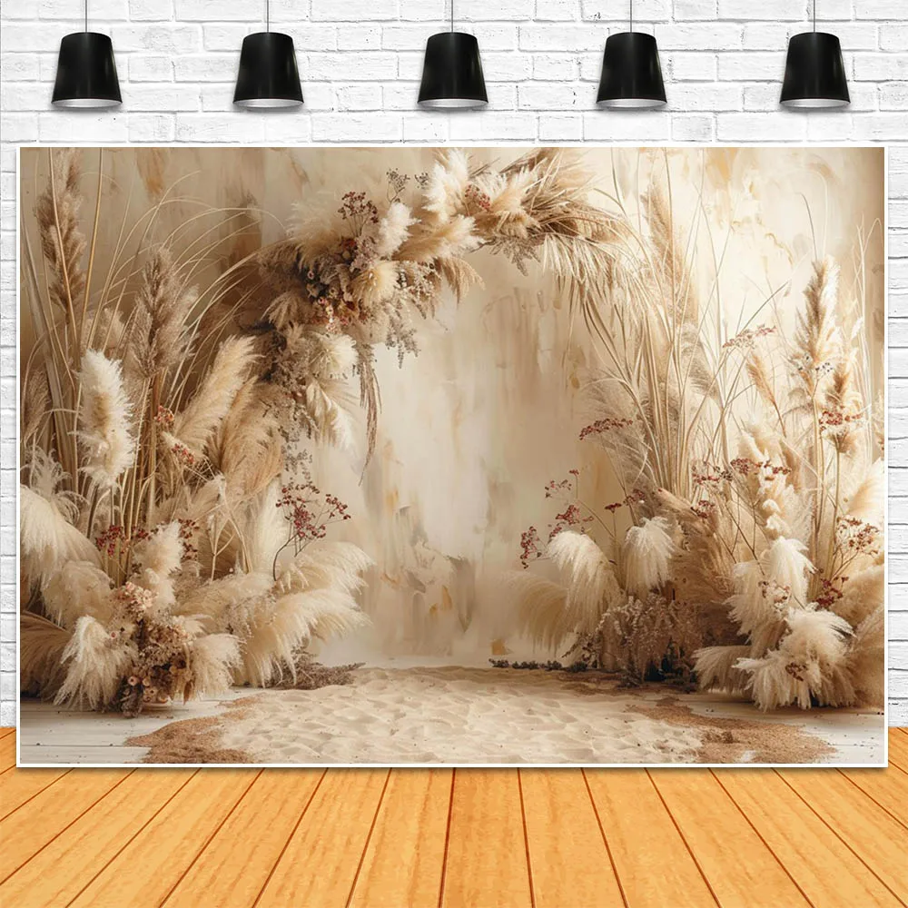 خلفية تصوير على الطراز البوهيمي من Mocsicka ، عشب السهوب ، جدار عتيق ، خلفيات صور نسائية للأمومة ، مستلزمات تصوير لحديثي الولادة